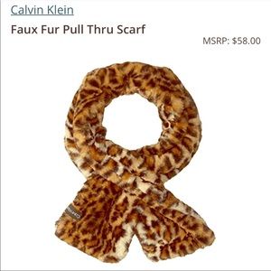 🐆‼️ NWT CALVIN KLEIN LEOPARD SCARF ‼️🐆